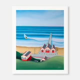 Ticket to Ride – Saltburn Pier and Cliff Lift surf art by Matt Whaley