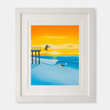 Sea you later fine art – Saltburn pier and surf art by Matt Whaley