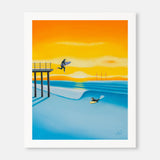 Sea you later fine art – Saltburn pier and surf art by Matt Whaley