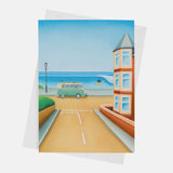 Coral ‘Reef’ Street greeting card – Saltburn surf art by Matt Whaley