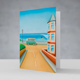 Coral ‘Reef’ Street greeting card – Saltburn surf art by Matt Whaley