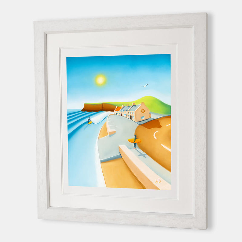 Down By The Ship - Surf Art – Saltburn beach and The Ship Inn, by Matt Whaley
