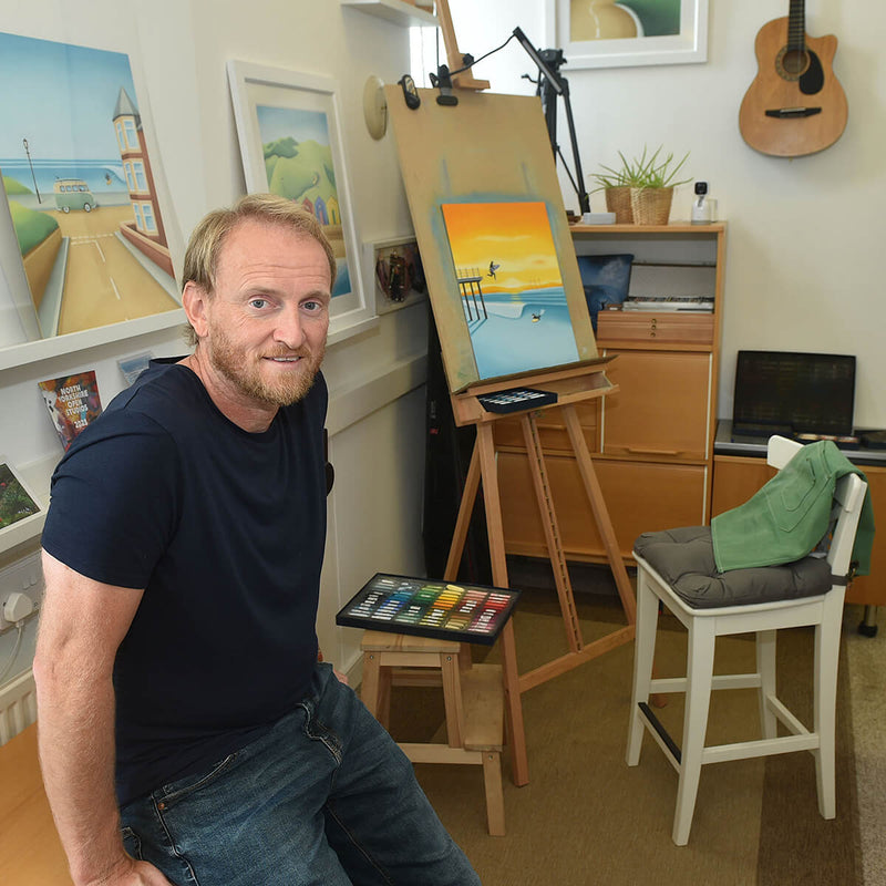 Matt Whaley in his art studio - Saltburn