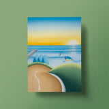 The Slope of Hope postcard – Saltburn surf art by Matt Whaley
