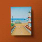 Coral ‘Reef’ Street postcard – Saltburn surf art by Matt Whaley
