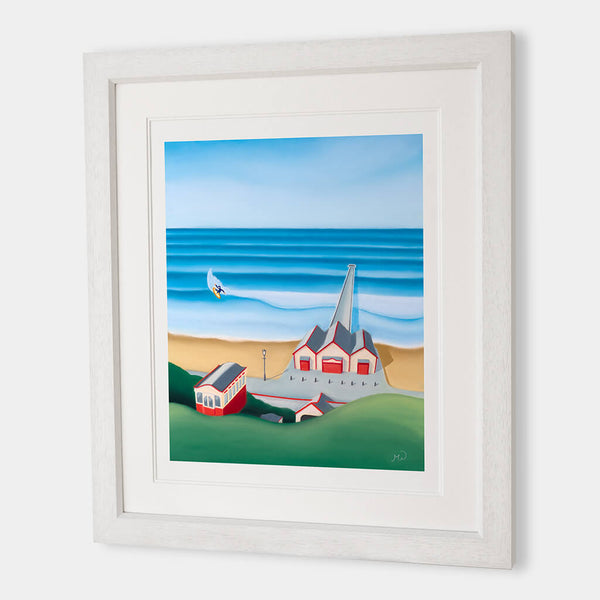 Matt Whaley Art - Ticket to Ride, framed and angled